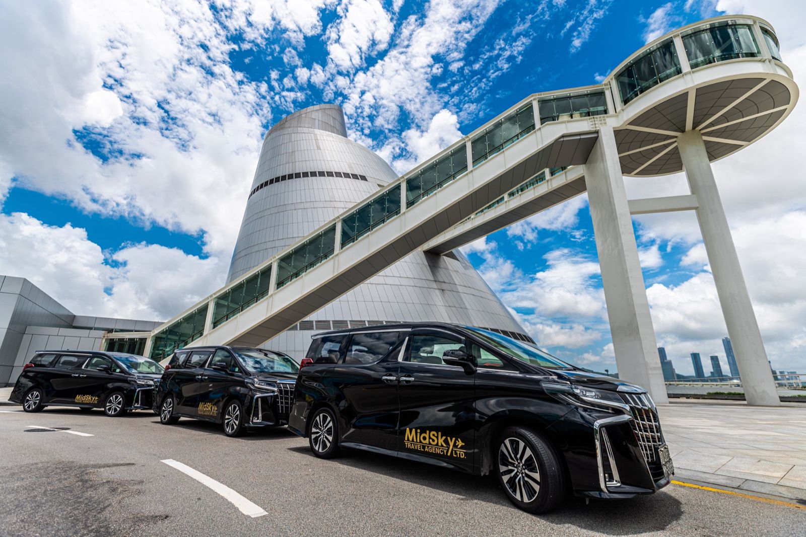 Our fleet outside the Macao Science Center